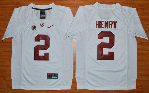Crimson Tide #2 Derrick Henry White Stitched Youth NCAA Jersey - Click Image to Close